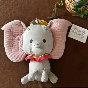 Disney Store DUMBO Elephant Plush Big Head Corduroy Ears New With Tags 12" Tall